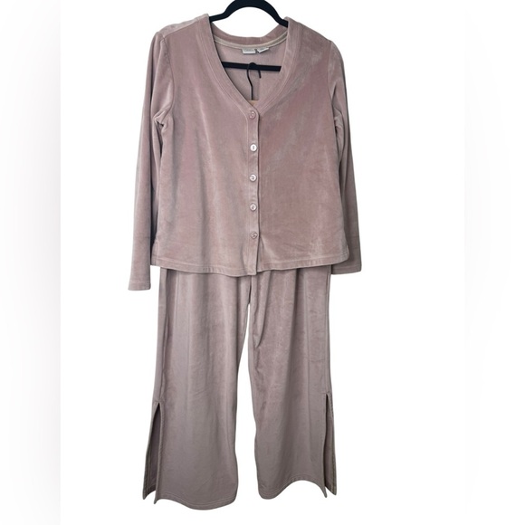 Top Pants Cupcakes & Cashmere Pink FULL SET Soft Fabric Elegant Design SZ Medium - Picture 1 of 16